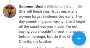 “Women Do Not Appreciate Men Who Build Them” – Solomon Buchi Says As He Dishes Out Strong Advice To Men