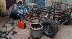 AMAZING! Young Man Builds Tricycle From Scratch In Kano (Photos)