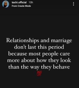 Tochi  ON Relationships And Marriages 