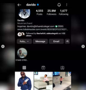 Davido Makes Some Changes On His Instagram Page, Unfollows Late Ifeanyi IG Account, DJ Cuppy And Femi Otedola