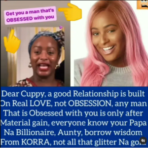 Borrow Wisdom From Korra – Uche Maduagwu Tells DJ Cuppy After She Revealed Her Man’s Obsession