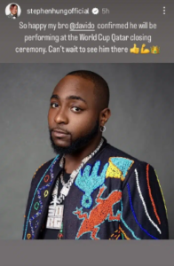 Davido Set To Perform At World Cup Qatar Closing Ceremony 