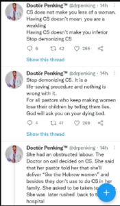 “Stop Demonizing Caesarean section” – Doctor Advises As Lady Loses Womb And Baby After Refusing To Be Operated On Due To Religious Beliefs