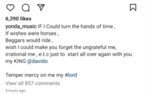 Yonda Apologizes To Davido For His Betrayal1