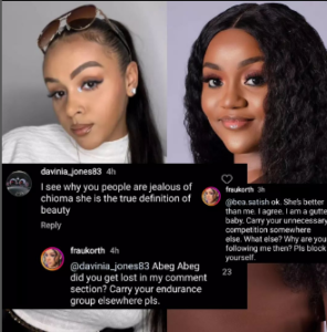 “Endurance Group” Davido’s Cousin, Sina Rambo’s Ex- Wife, Korth Claps Back At Critic Who Compared Her To Chioma Rowland5