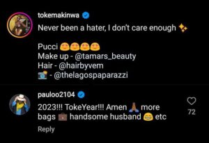 “Handsome Husband” Actress, Iyabo Ojo’s Lover, Paul Okoye Showers Prayers on Toke Makinwa