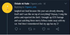 Nigerian Lady Narrates How She Tracked Down Her Stolen Car Without The Help Of Police