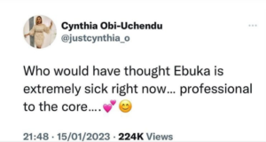 “Professional To The Core” Ebuka Uchendu’s Wife, Cynthia Hails Him For Hosting Bbtitans Despite Being Extremely Sick