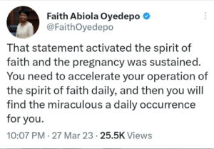 Pastor Faith Oyedepo Shares Testimony Of How She Miraculously Survived A Miscarriage2