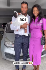 “See Us Doing 4 Years” Actor, Akah Nnani Shares Loved-Up Pictures With Wife As They Celebrate Fourth Wedding Anniversary