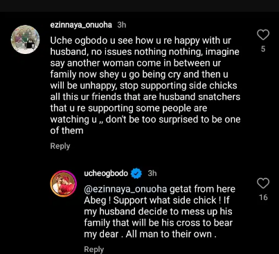 Actress, Uche Ogbodo Replies Fan Who Asked Her To Imagine Her Husband Bringing Home Another Woman