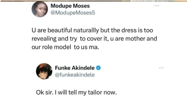 Funke Akindele Replies Female Fan For Criticizing Her AMVCA Outfit