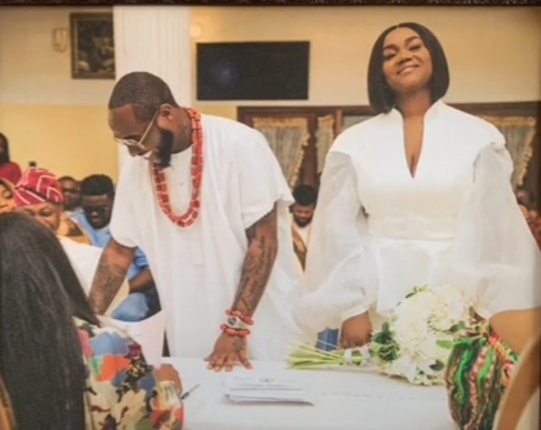 Photos From Singer, Davido And Chioma Rowland's Wedding Surface Online