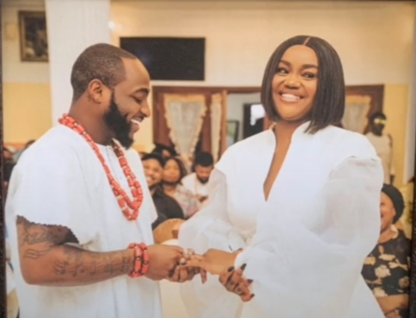 Photos From Singer, Davido And Chioma Rowland's Wedding Surface Online