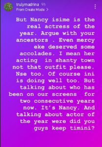 “Why Nancy Isime Is The Real Actress Of The Year” Singer, Cynthia Morgan Reveals9