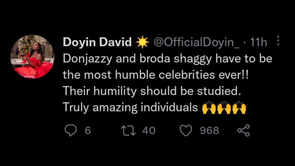 "Don Jazzy and Broda Shaggi are the most humble celebrities ever" BBNaija's Doyin David declares, reveal why