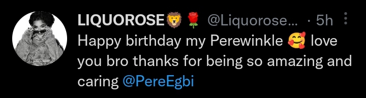 "Thanks for being so amazing and  caring" BBNaija's Liquorose celebrates Pere Egbi on his birthday