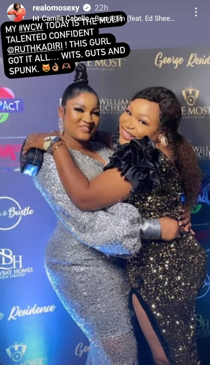 "She Is Multi Talented And Confident"- Actress, Omotola Jalade Showers Praises On Ruth Kadiri 