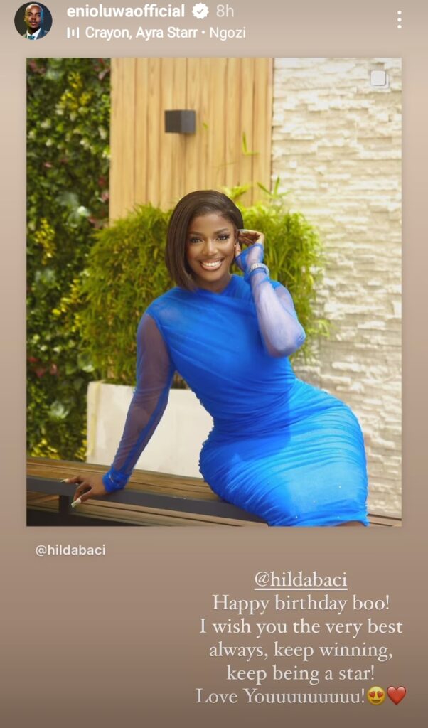 "My drama girl and newest driver" Enioluwa pens sweet note to Hilda Baci on her birthday (Photos)