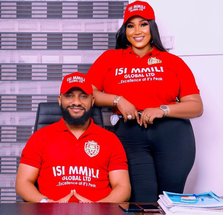 “Stop competing with May” Yul Edochie gets dragged as he unveils new company with wife, Judy Austin, days after May Edochie launched new businesses