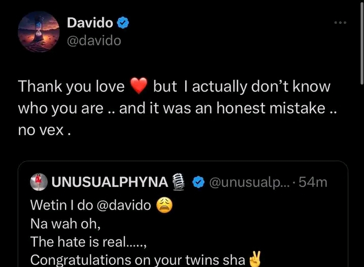 “I actually don’t know who you are” – Davido replies BBNaija’s Phyna after she called him out for liking a post disrespeecting her