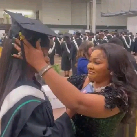 "God did it, i am super proud of you"- Actress Mercy Aigbe celebrates as daughter graduates from University in Canada (Photos + video)