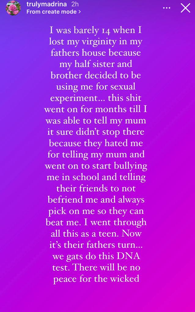 “I was barely 14 when I lost my virginity in my father’s house” Cynthia Morgan